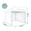 Pawilon ogrodowy 3 scianki 3 x 3m niebieski Plonos