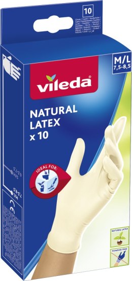 Rękawice lateksowe Vileda Natural Latex M/L 10 szt.