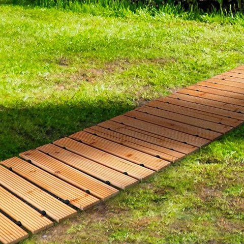 ŚCIEŻKA OGRODOWA Z DRZEWA CEDROWEGO 250CM X75CM BITUXX ZWIJANA DO OGRODU DRÓŻKA