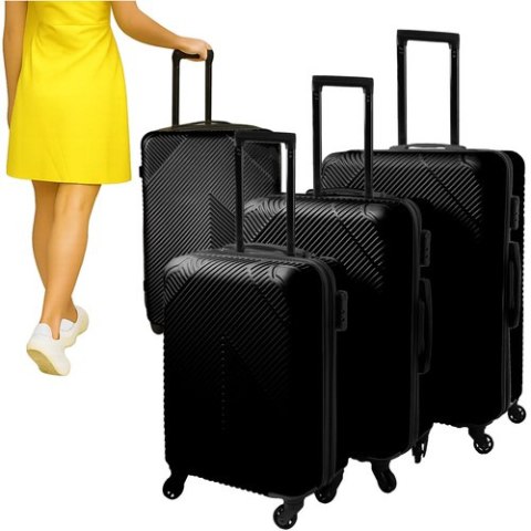 Zestaw walizek 3w1- czarne Trizand 26661