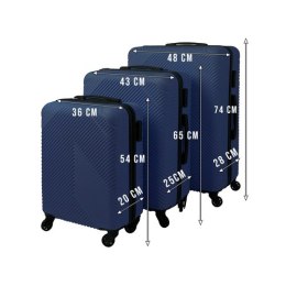 Zestaw walizek 3w1- granatowe Trizand 26664