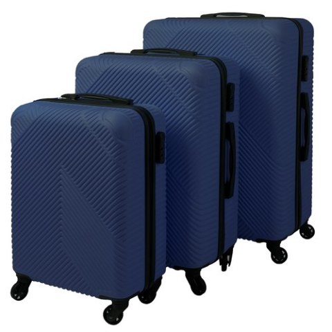 Zestaw walizek 3w1- granatowe Trizand 26664