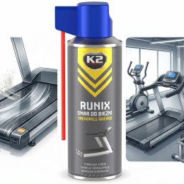 K2 RUNIX Smar Silikonowy Do Bieżni I Sprzętu Fitness W Sprayu 400ml B420