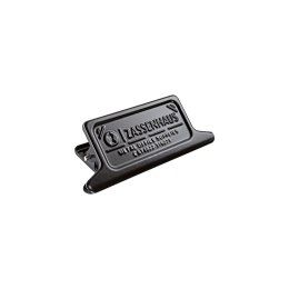 Klips do torebek, metal, 11,5 x 3,5 x 4,5 cm, czarny