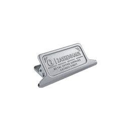 Klips do torebek, metal, 11,5 x 3,5 x 4,5 cm, srebrny