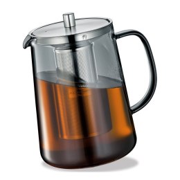 Dzbanek do herbaty z zaparzaczem, szkło borokrzemowe/stal nierdzewna, 1,2 l, szary
