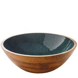Misa z drewna mango, śred. 35 x 12 cm, minerały