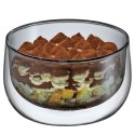 Miseczka deserowa o podwójnych ściankach, szkło borokrzemowe, 0,4 l, szare