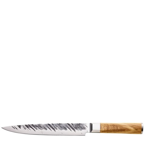 Nóż do wędlin, japońska stal/drewno oliwne, 20 cm
