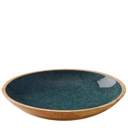 Półmisek z drewna mango, śred. 35 x 6 cm, minerały