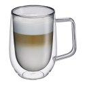 Szklanki do latte o podwójnych ściankach, 2 szt., szkło borokrzemowe, 0,3 l, szare