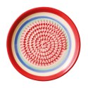 Tarka do imbiru, porcelana, śred. 12 cm, czerwona