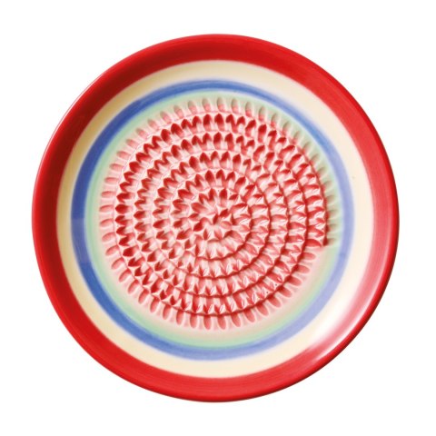 Tarka do imbiru, porcelana, śred. 12 cm, czerwona