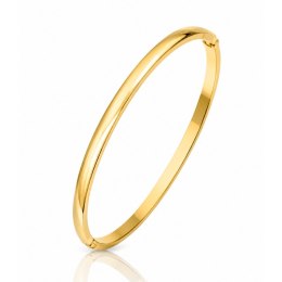 Bransoletka na rękę stal chirurgiczna pozłacana 14k złotem, 3mm gładka obręcz BST1759
