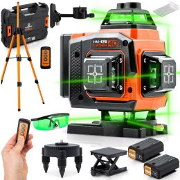 Poziomica laserowa laser krzyżowy w walizce + akcesoria Humberg HM-175