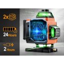 Poziomica laserowa laser krzyżowy w walizce + akcesoria Humberg HM-175
