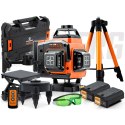 Poziomica laserowa laser krzyżowy w walizce + akcesoria Humberg HM-175