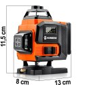 Poziomica laserowa laser krzyżowy w walizce + akcesoria Humberg HM-175