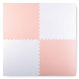 Duża mata piankowa puzzle Ricokids 60x60 cm 4 szt. brzoskwiniowo-biała