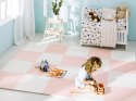 Duża mata piankowa puzzle Ricokids 60x60 cm 4 szt. brzoskwiniowo-biała
