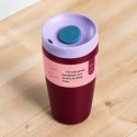 POJEMNY KUBEK TERMICZNY 340 ml TERMOS zamykany, bordowy CUP31