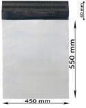 Foliopaki Kurierskie Białe 4XL 450x550mm - 500 szt.