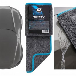 K2 Ręcznik Z Mikrofibry TWISTY PRO Dwustronny Do Lakieru 40x60cm D0224