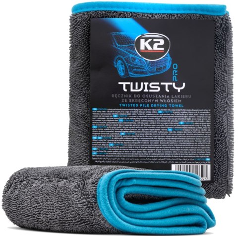 K2 Ręcznik Z Mikrofibry TWISTY PRO Dwustronny Do Lakieru 40x60cm D0224