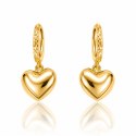 Kolczyki ze stali szlachetnej pozłacane 14k złotem, serca KST3694