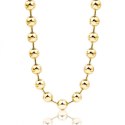 Naszyjnik stal szlachetna pozłacana 14k złotem, kuleczki 6mm NST2361