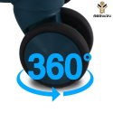 Zestaw 4 walizek podróżnych z beautycase - twarda skorupa, kółka 360°, zamek TSA