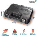 Zestaw Kluczy dynanometrycznych 32 elementy 1/4" 2-24Nm + adapter 3/8"