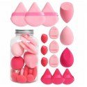 Zestaw 15 gąbeczek do makijażu FUSCHIA CREAM DUO GB21F