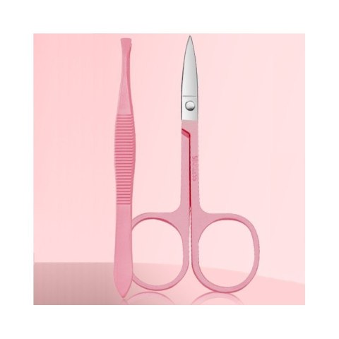 Zestaw akcesoriów do manicure, pedicure w etui różowe 12w1 AK20