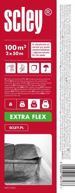 Folia ochronna w rolce Extra Flex HDPE 100m (2 x 50m)
