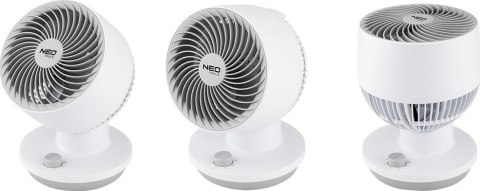 NEO TOOLS Wentylator Biurkowy Biały 45 W Oscylacja 3 Prędkości 90-016