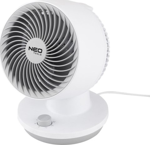NEO TOOLS Wentylator Biurkowy Biały 45 W Oscylacja 3 Prędkości 90-016