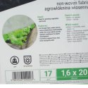 Agrowłóknina wiosenna 17g biała, 1,6 x 20m