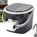 BRANQ Toaleta Turystyczna Wiadro WC Antracyt Z Pokrywą 15,5L 1305