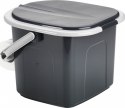 BRANQ Toaleta Turystyczna Wiadro WC Antracyt Z Pokrywą 15,5L 1305