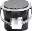 BRANQ Toaleta Turystyczna Wiadro WC Antracyt Z Pokrywą 15,5L 1305