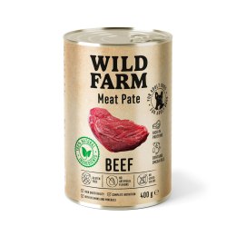 WILD FARM Pate Beef 400g - Bezglutenowa Karma Dla Psa z Wołowiną