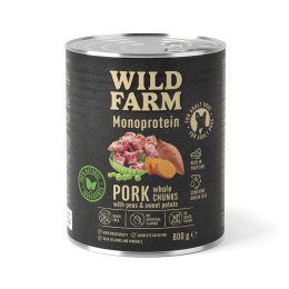 Wild Farm Monoprotein Pork - karma mokra wieprzowa dla psa 800g