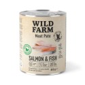 Wild Farm Pate Karma Mokra Dla Psa Z Łososiem I Rybą Bezglutenowa 800g
