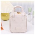 Kosmetyczka organizer na kosmetyki z rączką 17x7x19cm kremowa KS128B