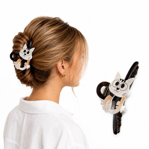 Spinka do włosów KOTEK XL 13cm elegancka klamra SP471
