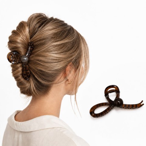 Spinka do włosów brąz XL elegancka SP467