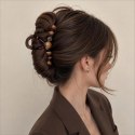 Spinka do włosów brąz XL elegancka klamra SP468