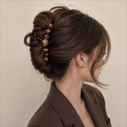 Spinka do włosów brąz XL elegancka klamra SP468