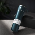 TERMOS turystyczny z kubkiem, szczelny, stal nierdzewna granatowy 500ml BD65GRAN